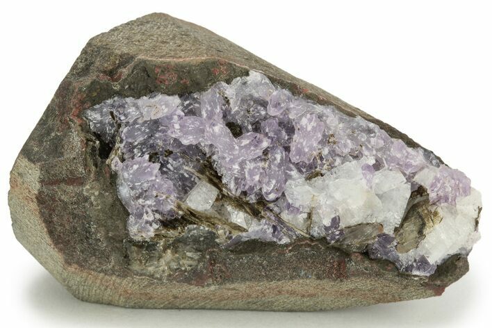 Amethyst and Chabazite Crystals in Basalt - India #220087